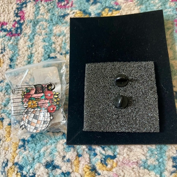 Floral Mirrorball Enamel Pin NWT - Picture 2 of 7